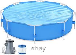 10ft X 30in Above Ground Pool Set Round Frame Swimming Pool 1185 Gallons Outdoor