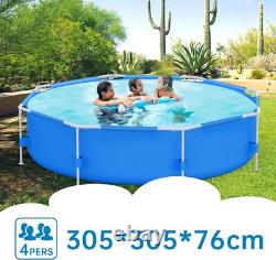 10ft X 30in Above Ground Pool Set Round Frame Swimming Pool 1185 Gallons Outdoor