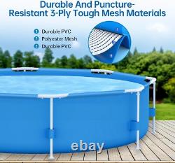 10ft X 30in Above Ground Pool Set Round Frame Swimming Pool 1185 Gallons Outdoor