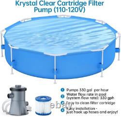 10ft X 30in Above Ground Pool Set Round Frame Swimming Pool 1185 Gallons Outdoor
