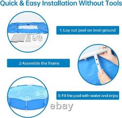 10ft X 30in Above Ground Pool Set Round Frame Swimming Pool 1185 Gallons Outdoor