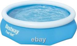 10ft x 30in Outdoor Inflatable Above Ground Swimming Pool Set with Filter Pump