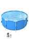 10ft X 30in Outdoor Round Small Frame Above Ground Swimming Pool Set With