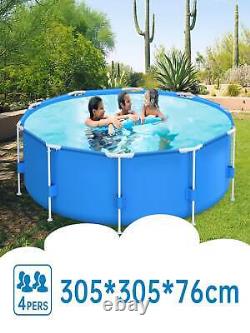 10ft x 30in Outdoor Round Small Frame Above Ground Swimming Pool Set with