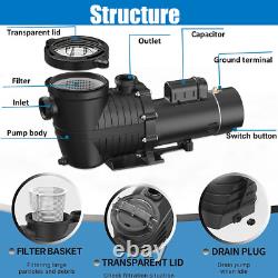 110-240V 2HP Inground Swimming Pool pump motor Strainer For Hayward with3ft Cord