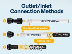 115V/230V 2.0HP Swimming Pool Pump 6800GPH with Self-Priming Motor In/Above Ground