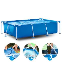 118.178.729.5in Ground Square Swimming Pool+Cover+Cloth Set US