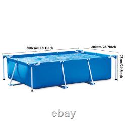 118.178.729.5in Ground Square Swimming Pool+Cover+Cloth Set US