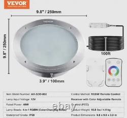 12-Volt LED Pool Light 10 In. 40-Watt Color Changing Inground Swimming Pool Ligh