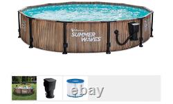12' x 30 Round Frame Above Ground Swimming Pool Set With Skimmer Filter Pump
