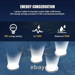 120V Pool Light for Inground Pools, 10 Inch LED Pool Lights with 50FT Cord