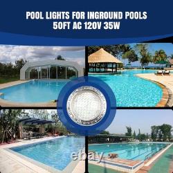120V Pool Light for Inground Pools, 10 Inch LED Pool Lights with 50FT Cord