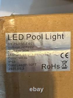 120V Pool Light for Inground Pools, 10 Inch LED Pool Lights with 50FT Cord