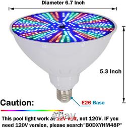 12V LED Color Changing Pool Light Bulb E26 for Inground Swimming Pool with