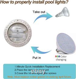 12V LED Color Changing Pool Light Bulb E26 for Inground Swimming Pool with