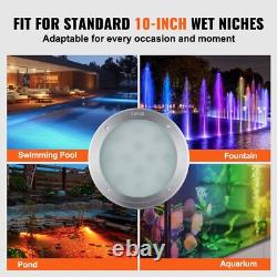 12V LED Pool Light 10In 40W RGBW Color Changing Inground Swimming Pool Spa Light