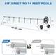14/18/21ft Pool Cover Reel Set Pool Solar Cover Reel For Inground Swimming Pool