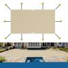 14-20ft Rectangle Winter Pool Cover Safety For Inground Swimming Pool Gray/beige