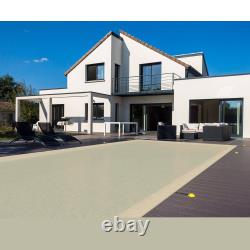 14-20ft Rectangle Winter Pool Cover Safety for Inground Swimming Pool Gray/Beige