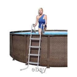 14 ft. X 42 in. Deep Power Steel Metal Frame Above Ground Swimming Pool Set with