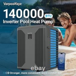 140K BTU Electric Swimming Pool Heater & Cooler Inverter Heat Pump, 42K Gal