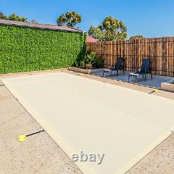 14FT Inground Swimming Pool Cover Rectangle Winter Pool Cover Safety Heavy Duty