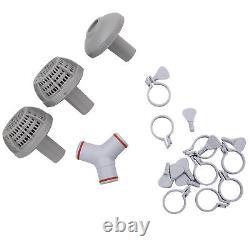 14x10 ft Outdoor Backyard Above Ground Swimming Pool Set with Filter Pump Ladder