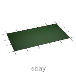 14x26 ft. Rectangle In-Ground Pool Safety Covers Green Mesh Swimming Pool Cover