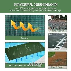 14x26 ft. Rectangle In-Ground Pool Safety Covers Green Mesh Swimming Pool Cover