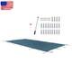 16×30ft Rectangle Safety Cover Green Mesh For 14×28ft Inground Swimming Pool
