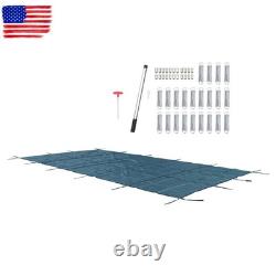 16×30FT Rectangle Safety Cover Green Mesh For 14×28FT Inground Swimming Pool