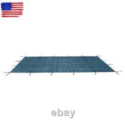 16×30FT Rectangle Safety Cover Green Mesh For 14×28FT Inground Swimming Pool