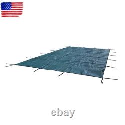 16×30FT Rectangle Safety Cover Green Mesh For 14×28FT Inground Swimming Pool