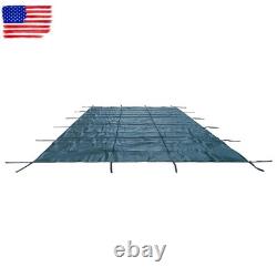 16×30FT Rectangle Safety Cover Green Mesh For 14×28FT Inground Swimming Pool
