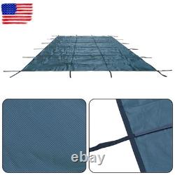 16×30FT Rectangle Safety Cover Green Mesh For 14×28FT Inground Swimming Pool