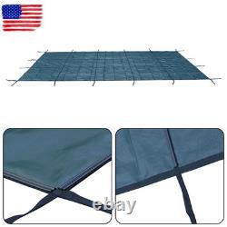 16×30FT Rectangle Safety Cover Green Mesh For 14×28FT Inground Swimming Pool