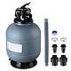 16 Above Inground Swimming Pool Sand Filter System 5-way Multi-port Valve Pool