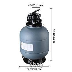 16 Above Inground Swimming Pool Sand Filter System 5-Way Multi-Port Valve Pool