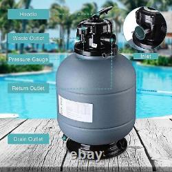 16 Above Inground Swimming Pool Sand Filter System 5-Way Multi-Port Valve Pool