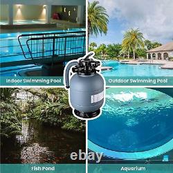 16 Above Inground Swimming Pool Sand Filter System 5-Way Multi-Port Valve Pool