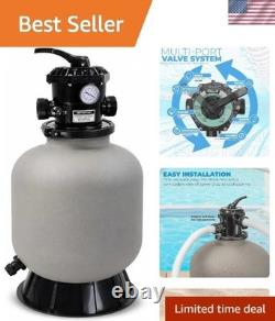 16 Above Inground Swimming Pool Sand Filter System 7-Way Multi-Port Valve Po