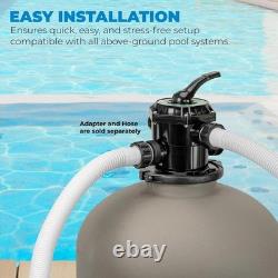 16 Above Inground Swimming Pool Sand Filter System 7-Way Multi-Port Valve Po