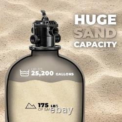 16 Above Inground Swimming Pool Sand Filter System 7-Way Multi-Port Valve Po