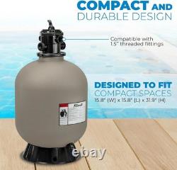 16 Above Inground Swimming Pool Sand Filter System 7-Way Multi-Port Valve Po
