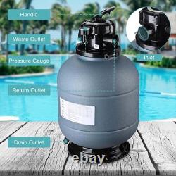 16 Swimming Pool Pump Sand Filter Above Inground Pond Fountain Fit 0.35 to 1HP