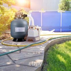 16 Swimming Pool Pump Sand Filter Above Inground Pond Fountain Fit 0.35 to 1HP