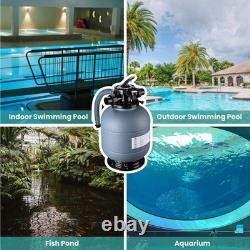 16 Swimming Pool Pump Sand Filter Above Inground Pond Fountain Fit 0.35 to 1HP
