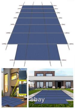 16' x 32' Inground Swimming Pool Safety Cover with4'x8' Center End Step & Hardware