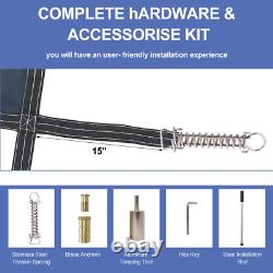 16' x 32' Inground Swimming Pool Safety Cover with4'x8' Center End Step & Hardware