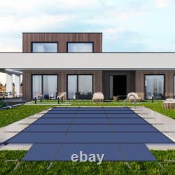 16' x 32' Inground Swimming Pool Safety Cover with4'x8' Center End Step & Hardware